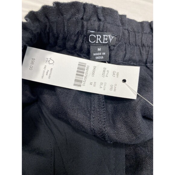 J.Crew Womens Soleil Black pant in linen NWT Size M Medium - Picture 4 of 15